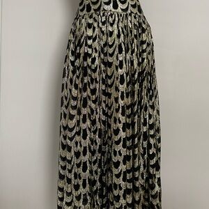 Gibson Latimer Black and Gold Maxi Skirt